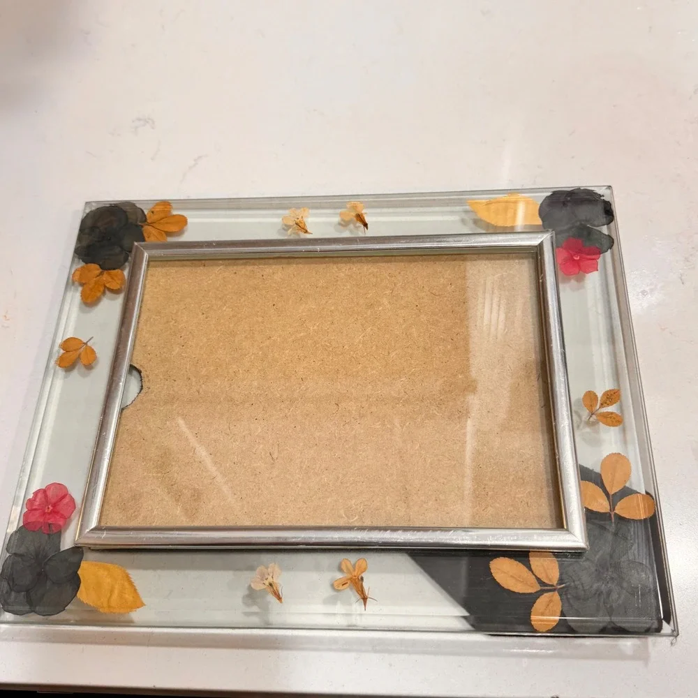 Handmade Pressed Flower‎ Resin Photo Frame 5.5